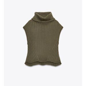 ZARA HIGH NECK KNIT VEST